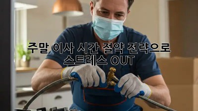 주말 이사, 시간 절약 전략으로 스트레스 OUT!