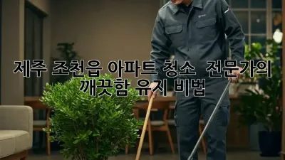 제주 조천읍 아파트 청소 ✨ 전문가의 깨끗함 유지 비법 🏡