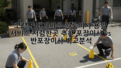 고령군 대가야읍 원룸이사 용달 서비스: 저렴한곳 추천! 포장이사 vs 반포장이사 비교분석 📦🚚